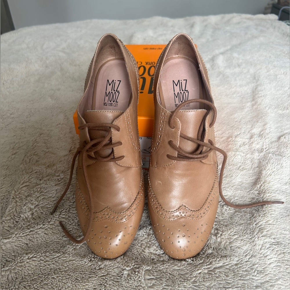 Miz Mooz Harmony Women's Brown Lace-Up Loafers